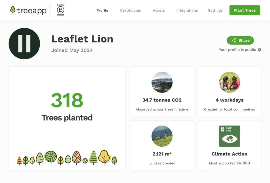 leaflet lion nottingham & derby treeapp
