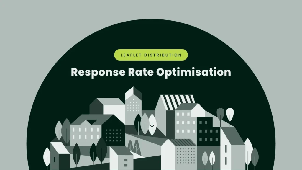 Does Leaflet Distribution Still Work in 2026? Leaflet distribution response rate optimisation featured image with the title and illustrated houses.