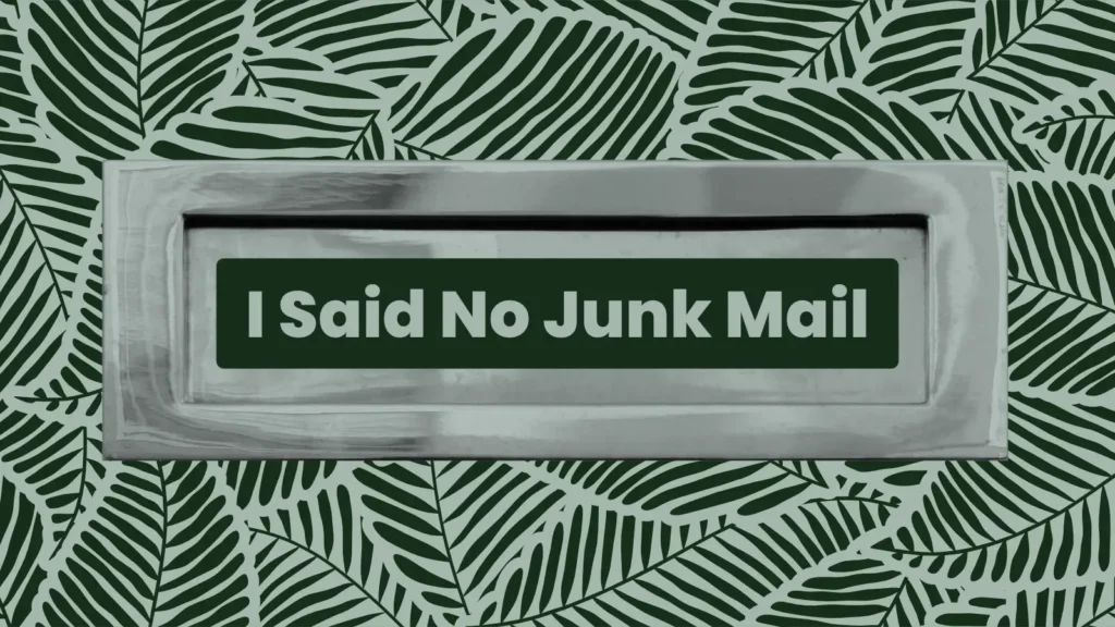 The featured image for are political leaflets junk mail with the title and background graphics.