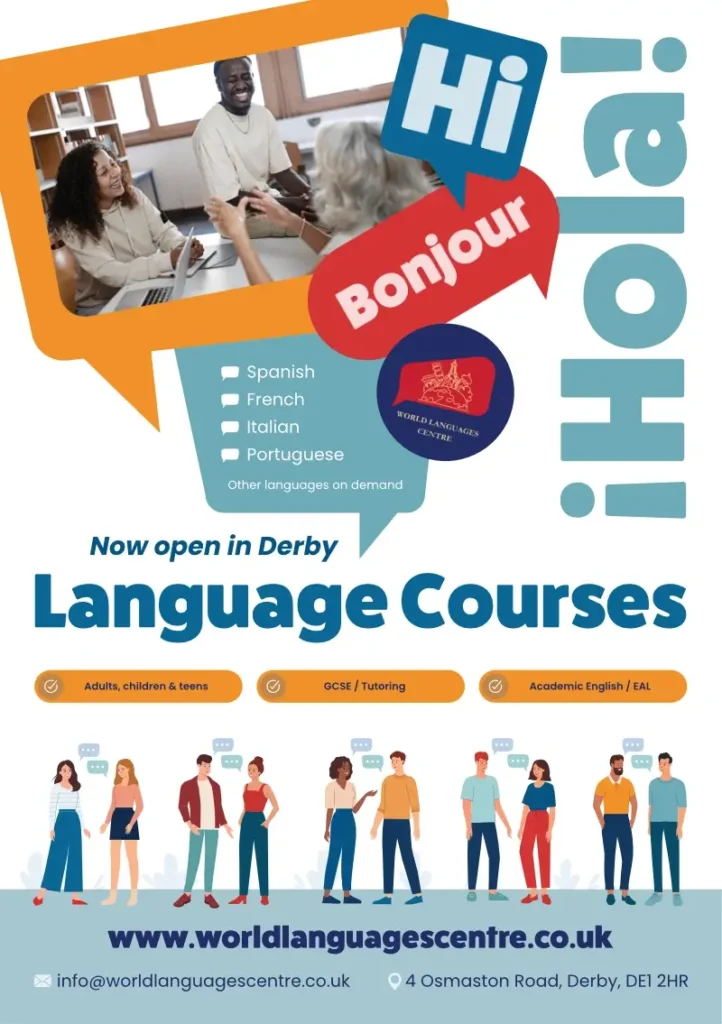 A leaflet design used for a distribution campaign in Derby.