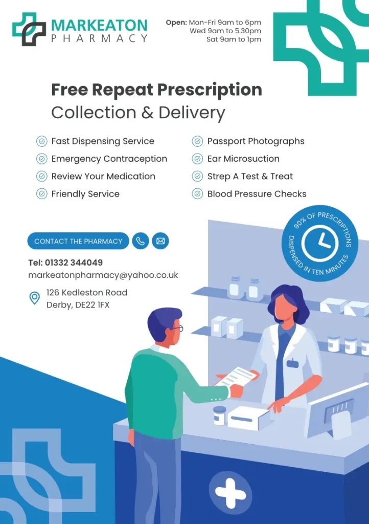 A leaflet design used for a distribution campaign in Derby.
