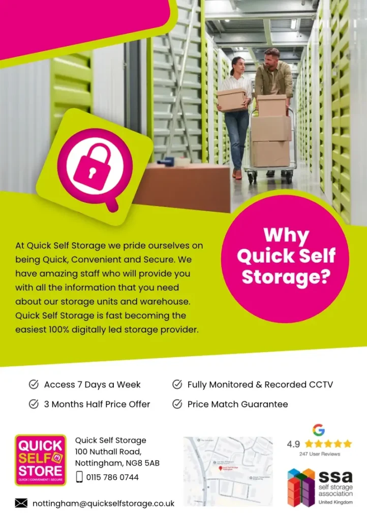 A leaflet design used for a distribution campaign in Nottingham.