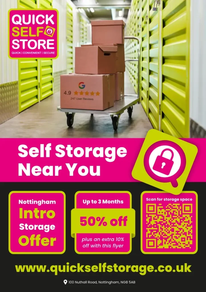 A leaflet design used for a distribution campaign in Nottingham.